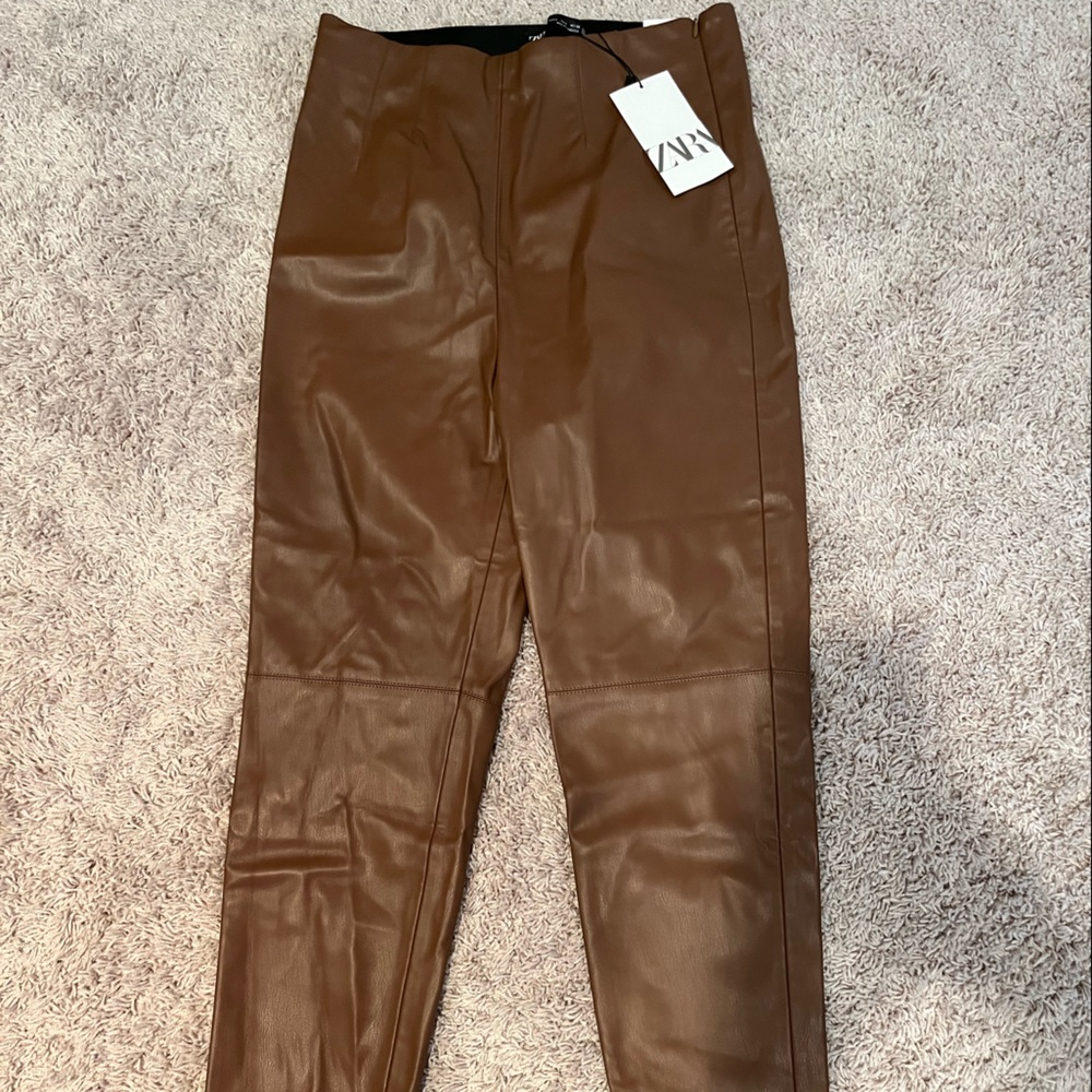 Zara Leather leggings